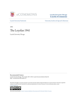 The Loyolan 1941 Loyola University Chicago