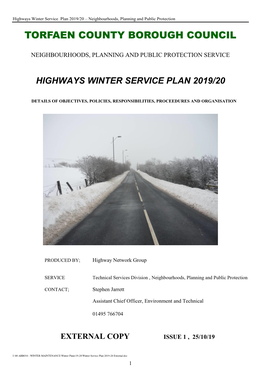 Winter Maintenance Plans