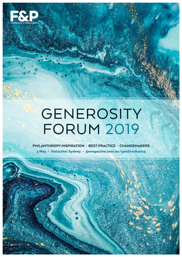 Generosity Forum 2019