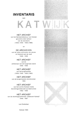 Inventaris Gemeente Katwijk 1946-1959