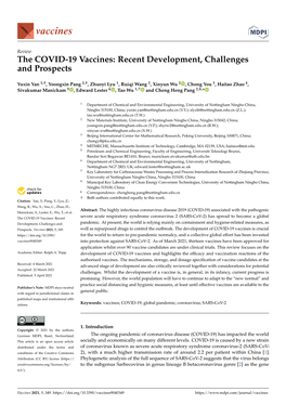 The COVID-19 Vaccines: Recent Development, Challenges and Prospects