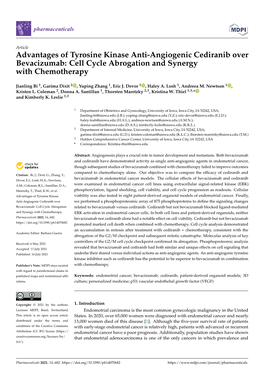 Advantages of Tyrosine Kinase Anti-Angiogenic Cediranib Over Bevacizumab: Cell Cycle Abrogation and Synergy with Chemotherapy