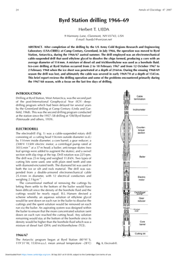 Byrd Station Drilling 1966ÂŒ69