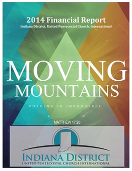 2014 Financial Report Indiana District, United Pentecostal Church, International