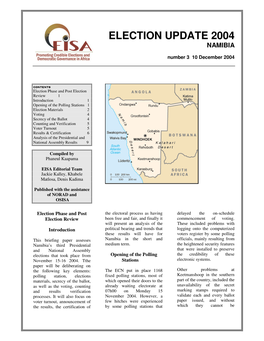 EISA Election Update: Namibia 2004, 3
