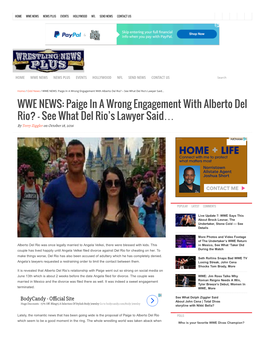 WWE NEWS: Paige in a Wrong Engagement with Alberto Del Rio