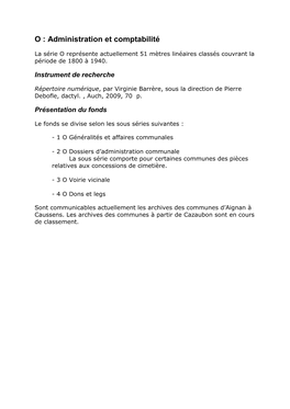 Administration Et Comptabilité