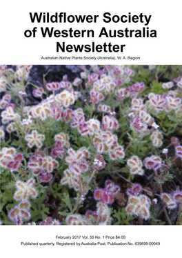 Wildflower Society of Western Australia Newsletter