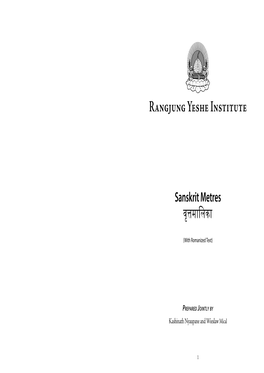 Sanskrit Meter Booklet