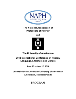 The National Association of Professors of Hebrew