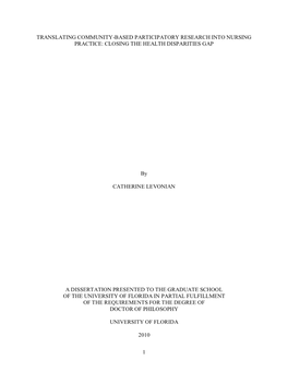 University of Florida Thesis Or Dissertation Formatting