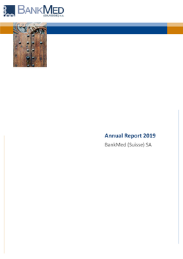 Annual Report 2019 Bankmed (Suisse) SA