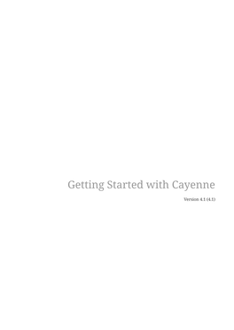 Getting Started with Cayenne