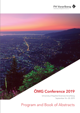 ÖMG Conference 2019 Program and Book of Abstracts