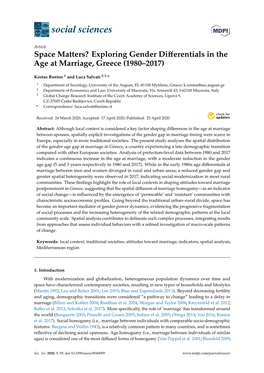 Space Matters? Exploring Gender Differentials in the Age at Marriage