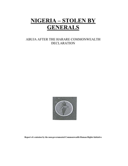 Nigeria – Stolen by Generals