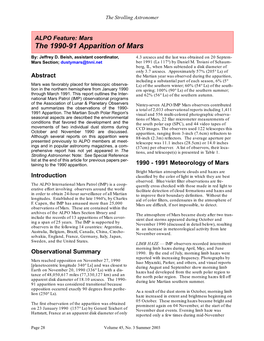 The 1990-91 Apparition of Mars