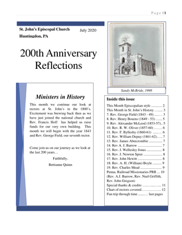 200Th Anniversary Reflections