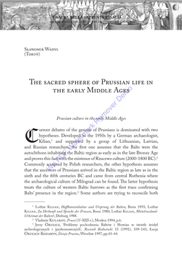 The Sacred Sphere of Prussian Life in the Early Middle Ages.Pdf