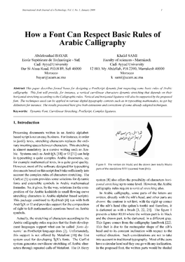 How a Font Can Respect Basic Rules of Arabic Calligraphy