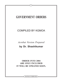 Government Orders