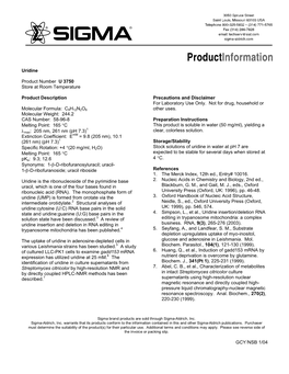 Uridine (U3750)