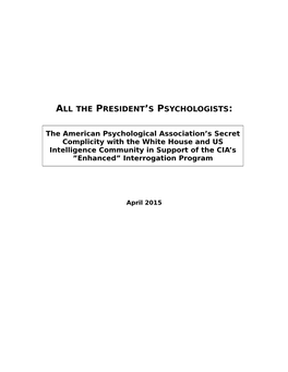 The President's Psychologists