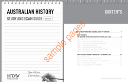 Australian History Contents Study and Exam Guide Revised