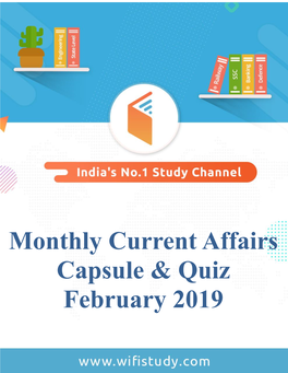 Monthly Current Affairs Capsule & Quiz February 2019