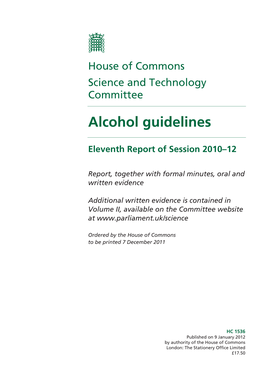 Alcohol Guidelines