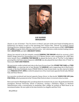 Laz Alonso Biography