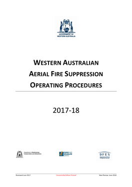 Western Australian Aerial Fire Suppression Operating Procedures