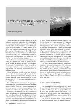 Leyendas De Sierra Nevada (Granada)