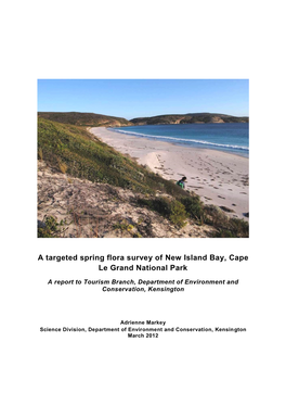 New Island Bay Flora Survey
