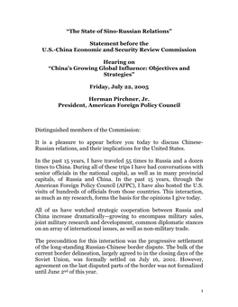 “China's Growing Global Influence: Objectives and Strategies”