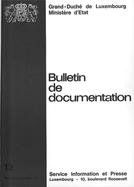 Bulletin De Documentation