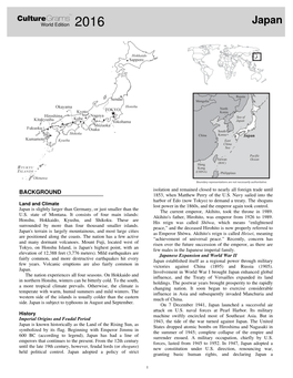 Culturegramstm World Edition 2016 Japan