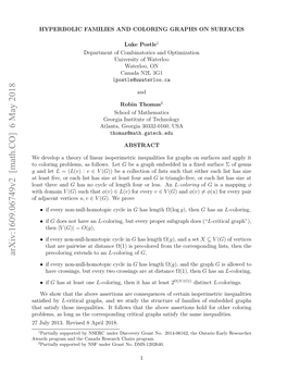 Arxiv:1609.06749V2 [Math.CO] 6 May 2018 G Wrspormadtecnd Eerhcar Program