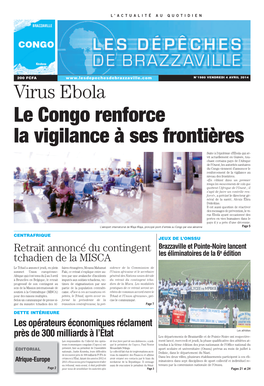 Le Congo Renforce La Vigilance À Ses Frontières