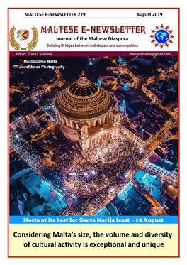 MALTESE E-NEWSLETTER 279 August 2019 1