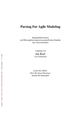 Parsing for Agile Modeling