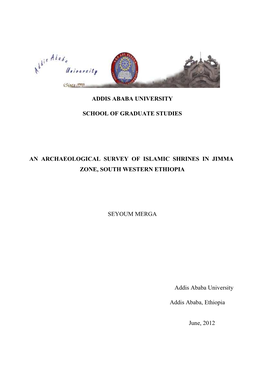 Addis Ababa University School of Graduate Studies An