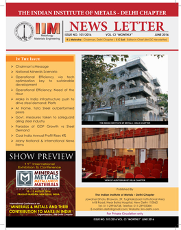 NEWS LETTER  Indian Steel Industry – Current Status, ISSUE NO