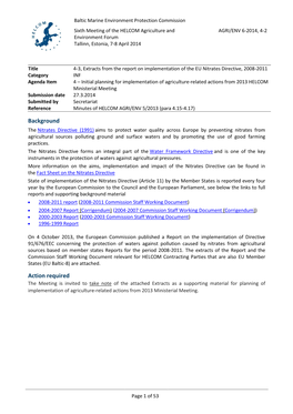 4-3 Extracts from the Report on Implementation of the EU Nitrates