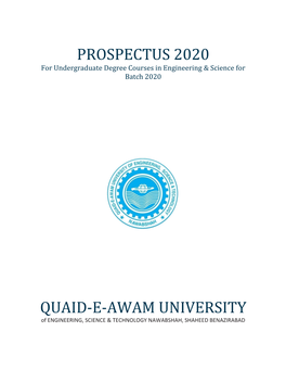 Prospectus 2020 Quaid-E-Awam University