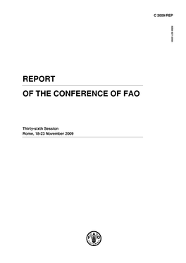Report of the Conference of Fao