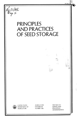 Principles and Practices of Seed Storage