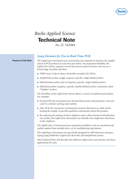 Assay Formats for Use in Real-Time