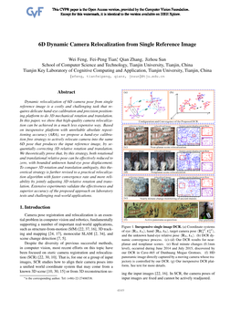 6D Dynamic Camera Relocalization from Single Reference Image