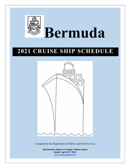 2021 Cruise Ship Schedule